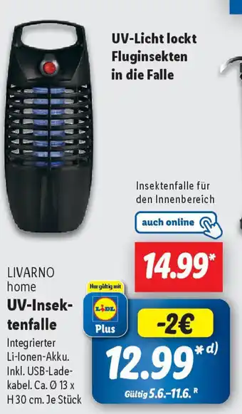 Lidl LIVARNO home UV-Insek- tenfalle Angebot