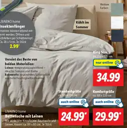 Lidl LIVARNO home Bettwäsche mit Leinen Standardgröße Angebot