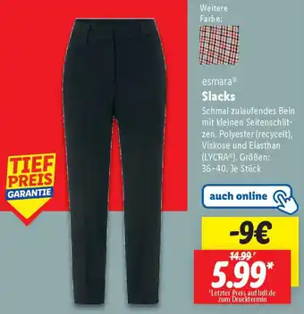 Lidl esmara Slacks Angebot