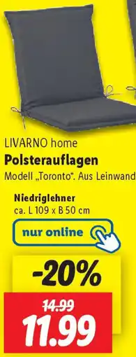 Lidl LIVARNO home Niedriglehner Angebot