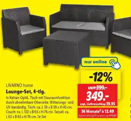 Lidl LIVARNO home Lounge-Set, 4-tlg. Angebot