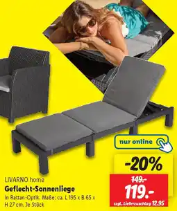 Lidl LIVARNO home Geflecht-Sonnenliege Angebot