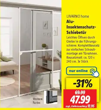 Lidl LIVARNO home Alu Insektenschutz Schiebetür Angebot