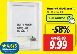 Lidl LICHT BLICK Thermo-Rollo-Klemmfix Angebot