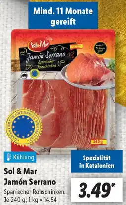 Lidl Sol & Mar Jamón Serrano Angebot