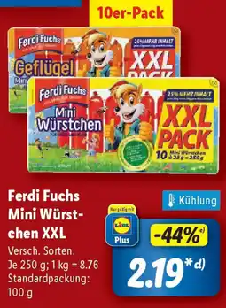 Lidl Ferdi Fuchs Mini Würstchen XXL Angebot