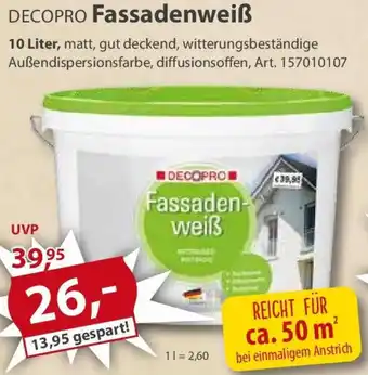 Sonderpreis Baumarkt DECOPRO Fassadenweiß Angebot