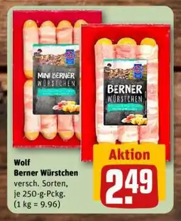 REWE Wolf Berner Würstchen Angebot