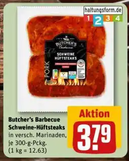 REWE Butcher's Barbecue Schweine-Hüftsteaks Angebot
