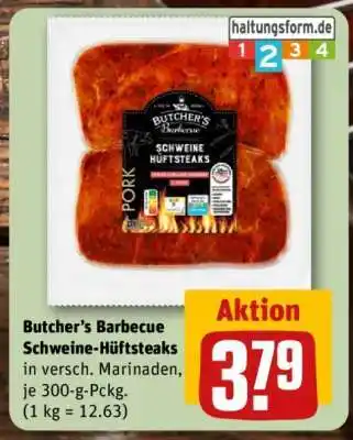 REWE Butcher's Barbecue Schweine-Hüftsteaks Angebot