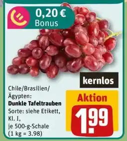REWE Dunkle Tafeltrauben Angebot