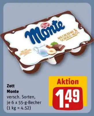 REWE Zott Monte Angebot
