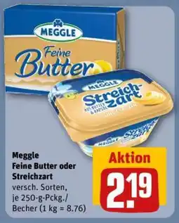 REWE MEGGLE Feine Butter oder Streichzart Angebot