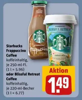 REWE Starbucks Frappuccino Coffee oder Blissful Retreat Coffee Angebot