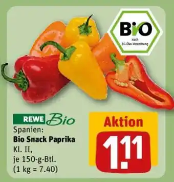 REWE Bio Snack Paprika Angebot