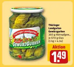 REWE Thüringer Landgarten Gewürzgurken Angebot