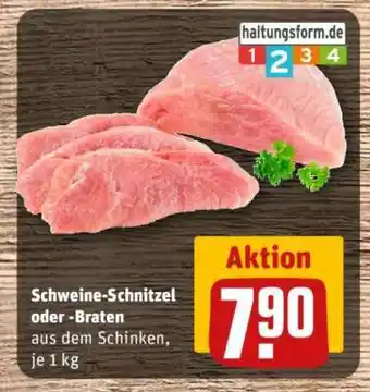 REWE Schweine-Schnitzel oder -Braten Angebot