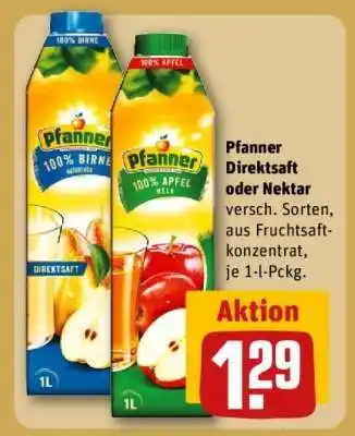 REWE Pfanner Direktsaft oder Nektar Angebot