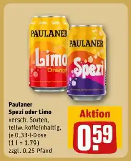 REWE Paulaner Spezi oder Limo Angebot
