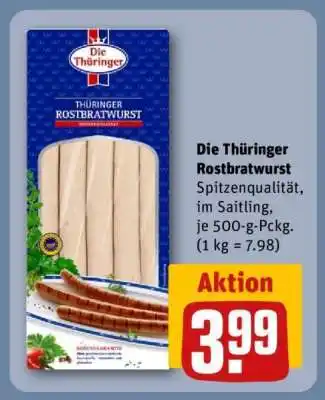 REWE Die Thüringer Rostbratwurst Angebot