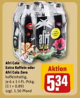 REWE Afri Cola Extra Koffein oder Afri Cola Zero Angebot