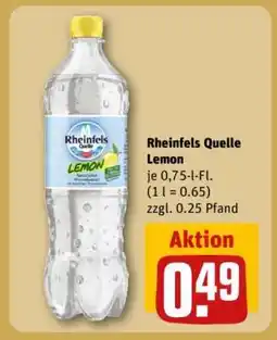 REWE Rheinfels Quelle Lemon Angebot