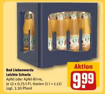 REWE Bad Liebenwerda Leichte Schorle Angebot