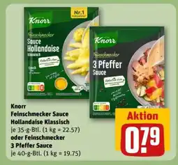 REWE Knorr Feinschmecker Sauce Hollandaise Klassisch oder Feinschmecker 3 Pfeffer Sauce Angebot