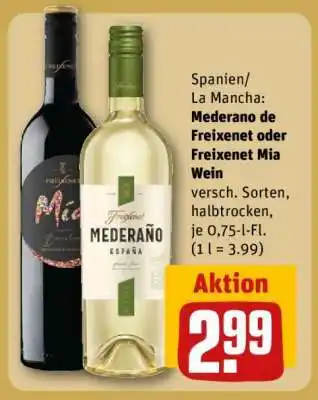 REWE Mederano de Freixenet oder Freixenet Mia Wein Angebot