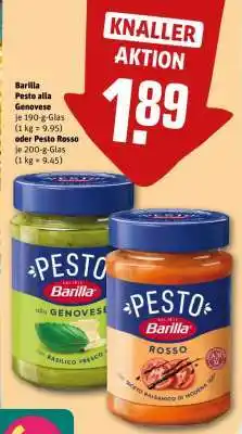REWE Barilla Pesto alla Genovese oder Pesto Rosso Angebot