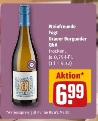 REWE Weinfreunde Fogt Grauer Burgunder QBA Angebot
