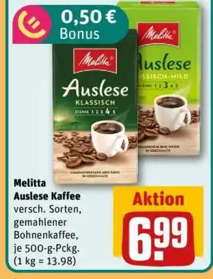 REWE Melitta Auslese Kaffee Angebot