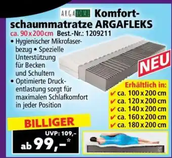 Norma Komfortschaummatratze ARGAFLEKS Angebot