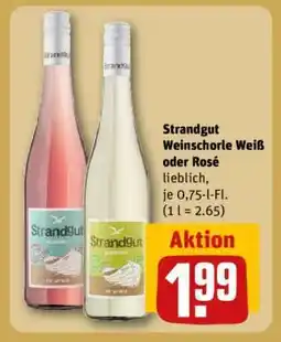 REWE Strandgut Weinschorle Weiß oder Rosé Angebot