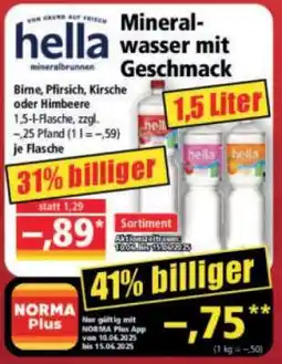 Norma hella Mineralwasser mit Geschmack Angebot