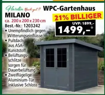 Norma WPC-Gartenhaus MILANO Angebot