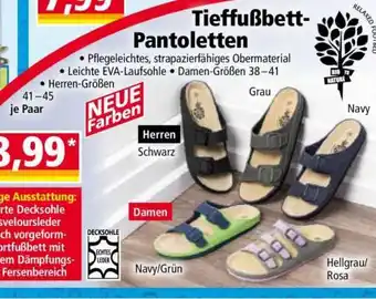 Norma Tieffußbett- Pantoletten Angebot