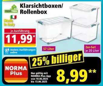 Norma Klarischtboxen/Rollenbox Angebot