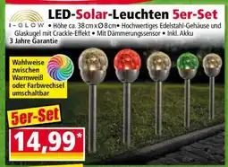 Norma LED-Solar-Leuchten 5er-Set Angebot