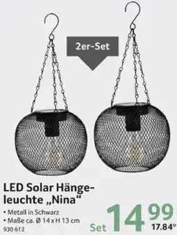 Selgros LED Solar Hängeleuchte ,,Nina“ Angebot