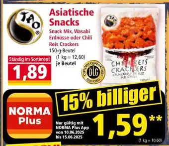 Norma Asiatische Snacks Angebot