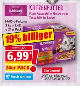Norma KATZENFUTTER Fisch Auswahl in Gelee oder Tasty Mix in Sauce Angebot