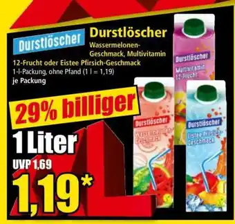 Norma Durstlöscher Wassermelonen-Geschmack, Multivitamin 12-Frucht oder Eistee Pfirsich-Geschmack Angebot
