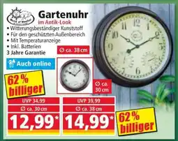 Norma Gartenuhr im Antik-Look Ø ca. 30 cm Angebot