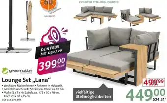 Selgros greemotion Lounge Set ,,Lana" Angebot