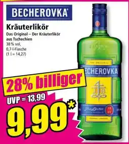 Norma Becherovka Kräuterlikör Angebot