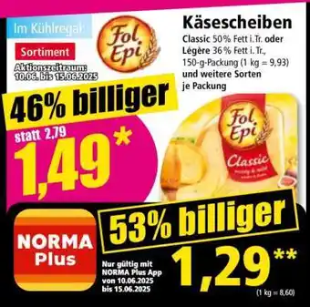 Norma Käsescheiben Angebot