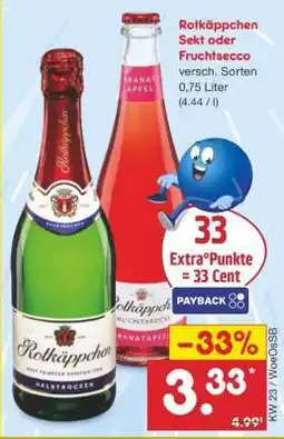 Netto Marken-Discount Rotkäppchen Sekt oder Fruchtsecco Angebot