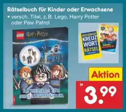 Netto Marken-Discount Rätselbuch für Kinder oder Erwachsene Angebot