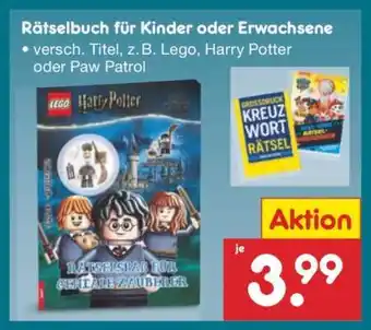 Netto Marken-Discount Rätselbuch für Kinder oder Erwachsene Angebot